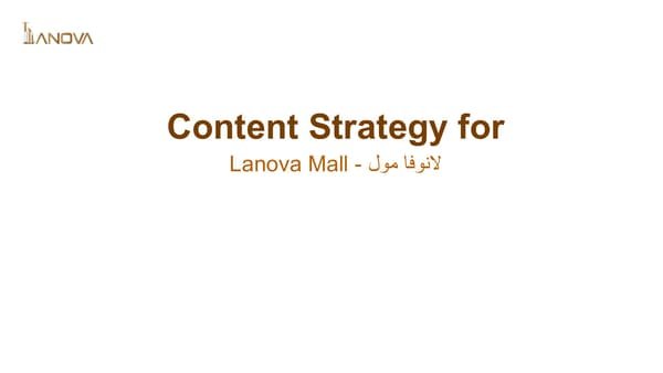 Lanova Mall Content Strategy